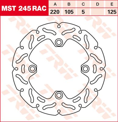 CBR 929 RR FIREBLADE (2000 - 2001) fixed brake rotor - 220 rac-design | TRW