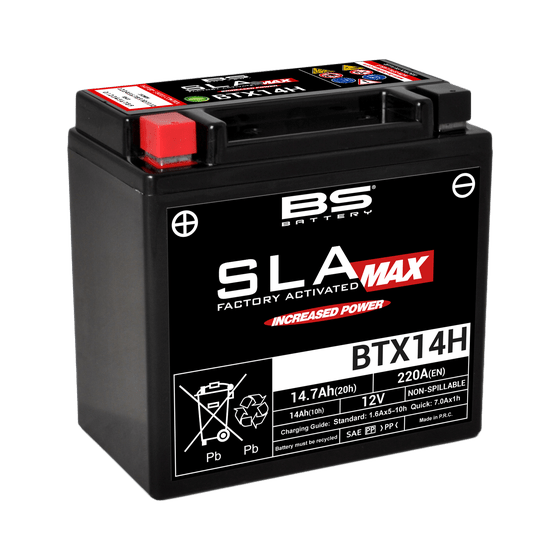 VTX 1300 C (2004 - 2009) btx14h sla max battery | BS BATTERY