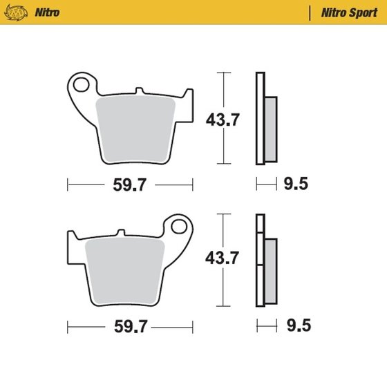 CRF 250 M (2014 - 2014) nitro sport brake pad | MOTO-MASTER