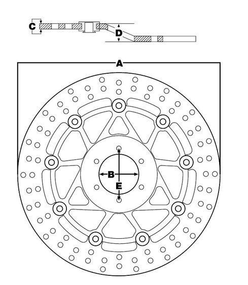 NSS 250 FORZA (2000 - 2007) fixed rear brake rotor - 220 round shape | TRW