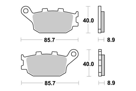 VTX 1300 C (2004 - 2009) brakepads ceramic | SBS