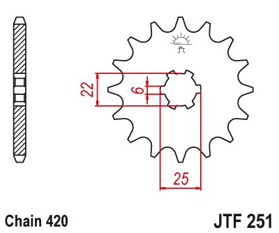 MTX 50 (1985 - 1990) steel front sprocket | JT Sprockets