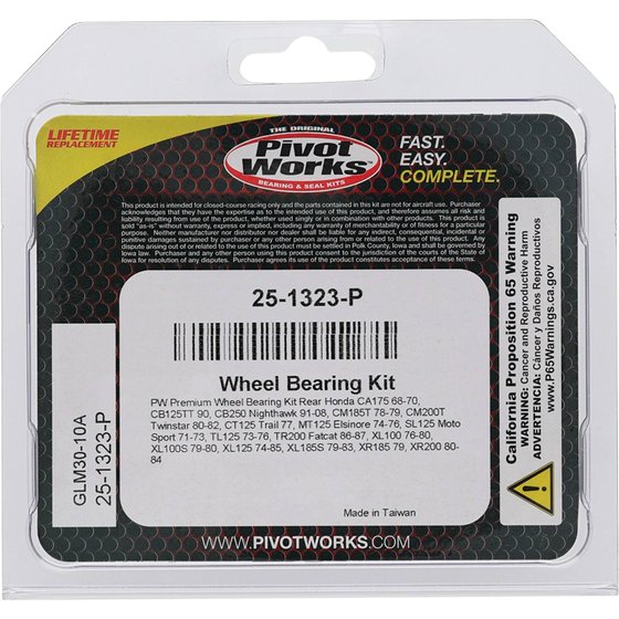 XL 185 S (1979 - 1983) wheel bearing kit rear | All Balls