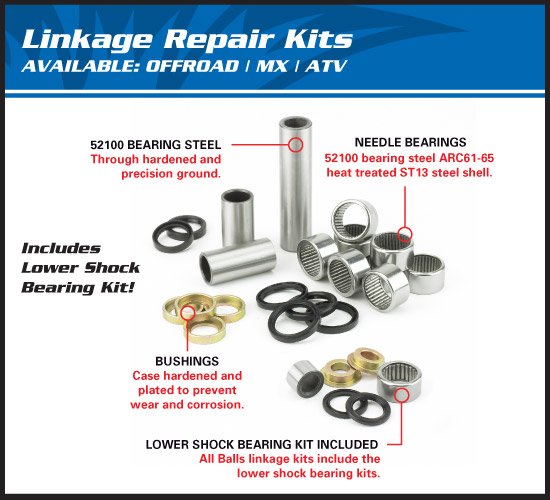 CR 250 R (2002 - 2007) linkage bearing kit | All Balls