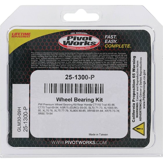 XL 75 (1977 - 1979) wheel bearing kit rear | All Balls