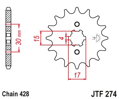 H 100 (1982 - 1993) steel front sprocket | JT Sprockets