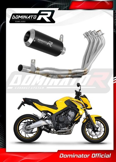 CB 650 F (2014 - 2018) full exhaust system silencer gp black | Dominator