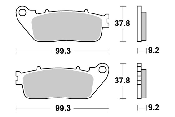 VFR 800 F (2014 - 2019) brakepads sintered rear | SBS