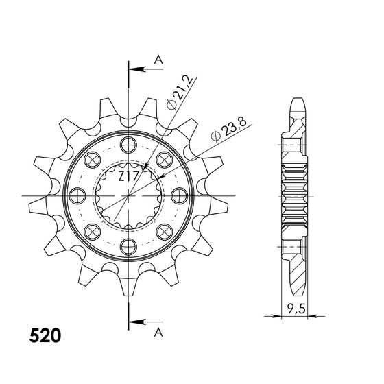 CRF 450 R (2002 - 2020) front sprocket | Supersprox