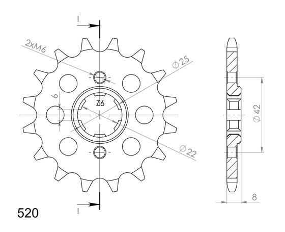 XL 500 (1982 - 1987) supersprox / jt front sprocket 281.15 | Supersprox