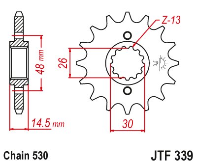 CB 1300 S (2006 - 2013) front sprocket 17tooth pitch 530 jtf33917 | JT Sprockets