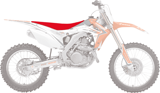 CRF 450 R (2013 - 2017) pyramid seat cover red | BLACKBIRD RACING