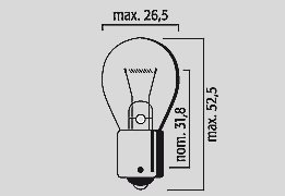 SES 125 DYLAN (2002 - 2006) 12v 21w bau15s bulb (10 pack) | FLOSSER