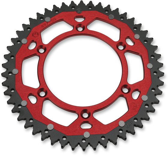 CR 125 R (1982 - 2007) dual mse rear sprocket - 48 teeth - red/natural | MOOSE RACING