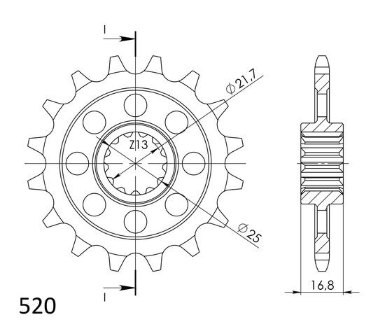 NC 750 D INTEGRA (2013 - 2022) supersprox front sprocket 1373.17 | Supersprox