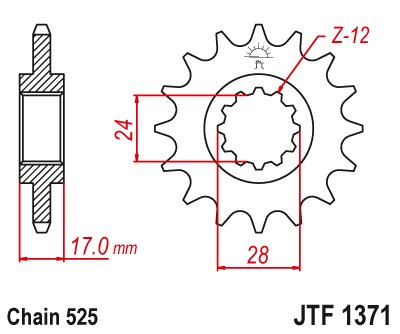 CBF 600 S (2004 - 2007) steel front sprocket | JT Sprockets