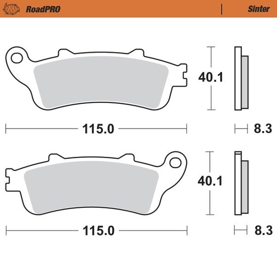 NT 650 V DEAUVILLE (2002 - 2005) sintered rear brake pad | MOTO-MASTER