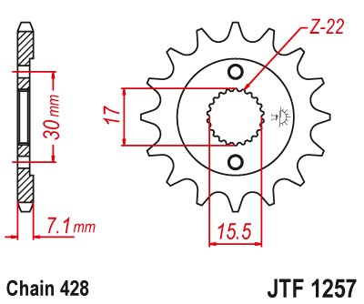 CR 85 R (2003 - 2007) steel front sprocket | JT Sprockets