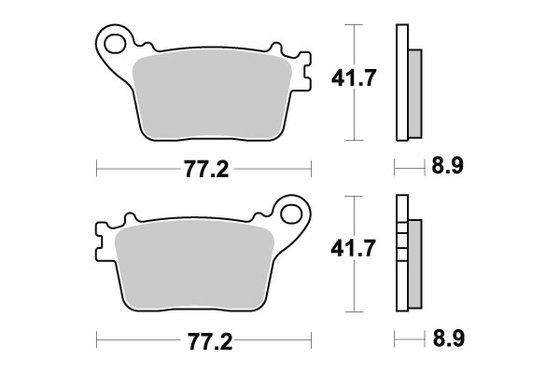 CBR 1000 RR SP (2014 - 2022) brakepads sintered rear | SBS