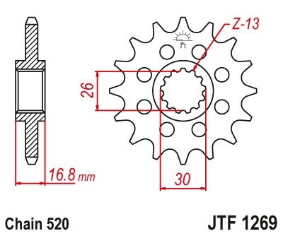 CBR 1000 RR (2004 - 2019) steel front sprocket | JT Sprockets