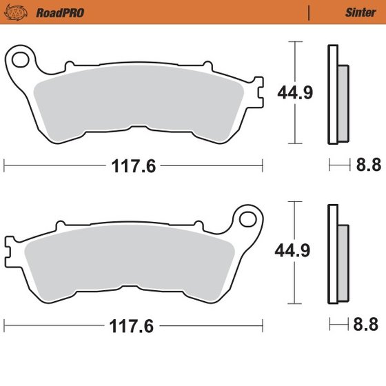 CBF 1000 (2006 - 2014) sintered rear brake pad | MOTO-MASTER