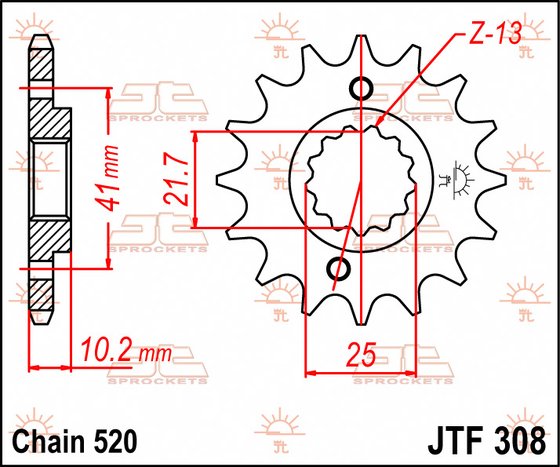 SLR 650 (1997 - 2001) steel front sprocket | JT Sprockets