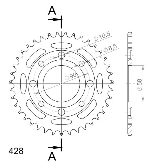 CB 125 T (1978 - 1982) supersprox / jt rear sprocket 269.39 | Supersprox