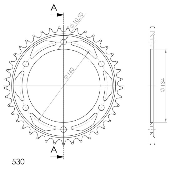 CBR 1000 RR (2006 - 2016) supersprox / jt rear sprocket 1306.42 | Supersprox