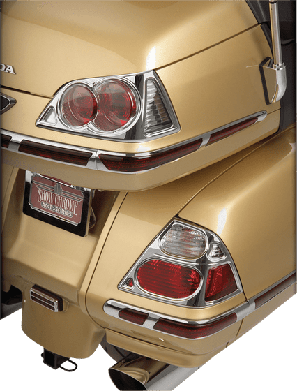 GL 1800 GOLD WING (2001 - 2021) saddlebag grilles for gl1800 | SHOW CHROME