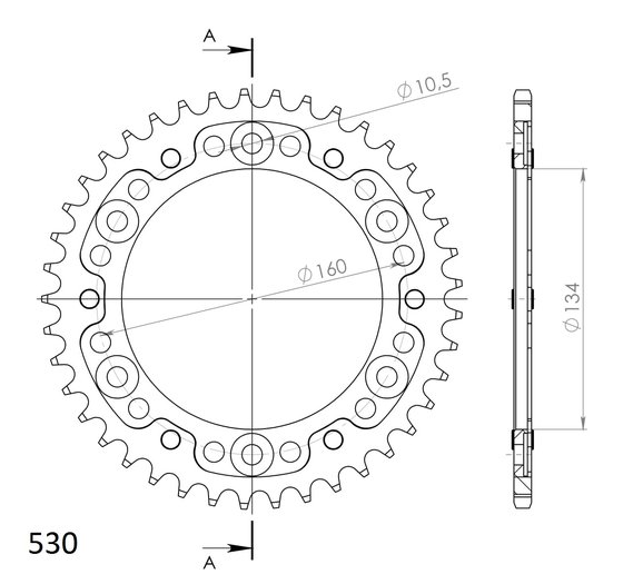 CB 1000 R (2008 - 2016) supersprox stealth rear sprocket blue   | Supersprox