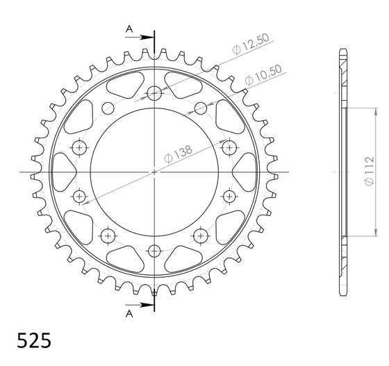 VT 750 DC SHADOW (2001 - 2007) supersprox / jt rear sprocket 1304.42 | Supersprox