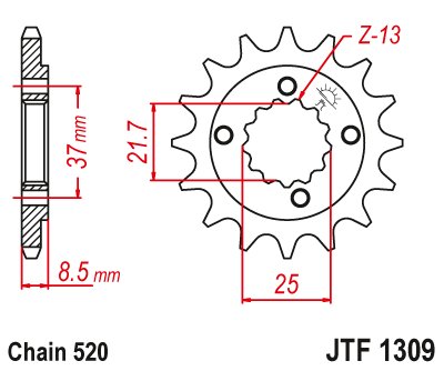 XR 650 L (1993 - 2022) steel front sprocket | JT Sprockets