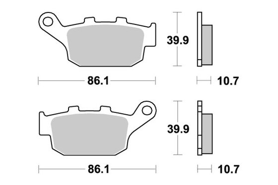 NX 650 DOMINATOR (1988 - 1996) brakepads sintered rear | SBS