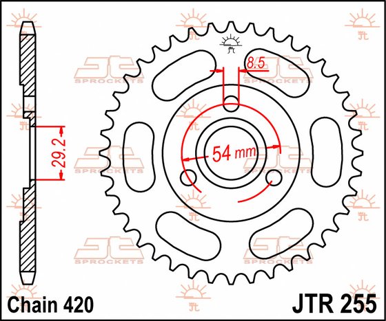 Z 50 (1974 - 1999) steel rear sprocket | JT Sprockets