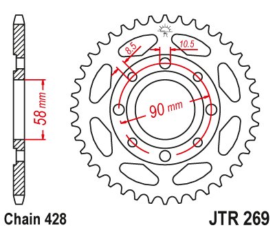 CG 125 (1977 - 2005) rear sprocket | JT Sprockets