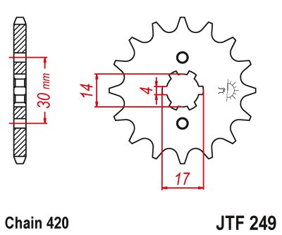 ANF 125 INNOVA (2003 - 2012) steel front sprocket | JT Sprockets