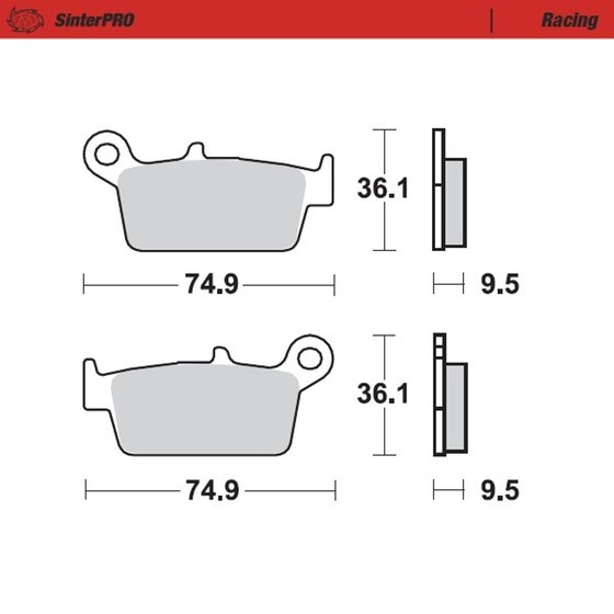 XR 250 (1982 - 2004) sintered metal racing brake pads | MOTO-MASTER