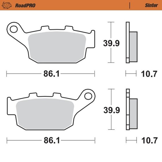 NX 650 DOMINATOR (1988 - 1996) sintered rear brake pad | MOTO-MASTER