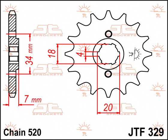 MTX 125 (1985 - 1989) front sprocket | JT Sprockets