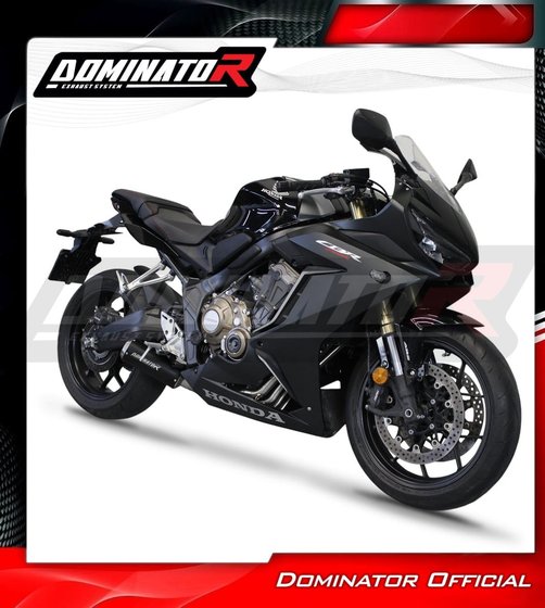 CBR 650 (2019 - 2023) full exhaust system silencer gp black | Dominator