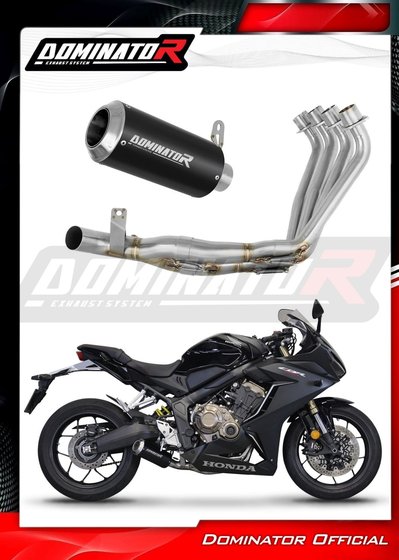 CBR 650 (2019 - 2023) full exhaust system silencer gp black | Dominator