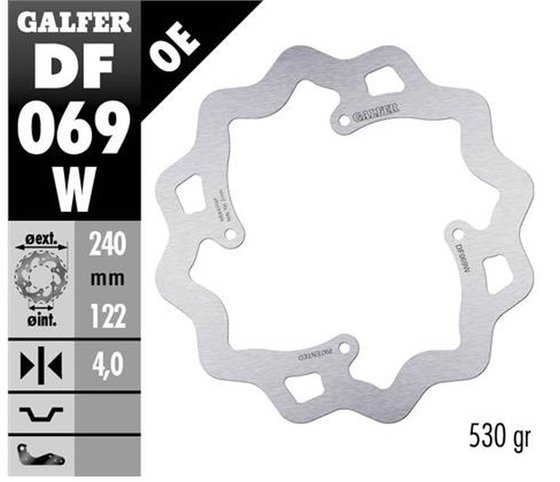 CRF 300 RALLY LR (2021 - 2021) fixed wave rear brake disc | GALFER