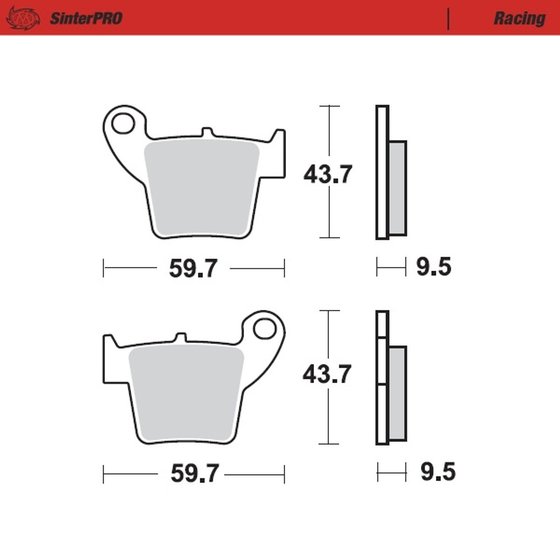 CRF 250 L (2012 - 2015) sintered metal racing brake pads | MOTO-MASTER