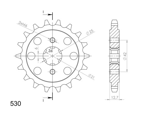 CB 500 (1972 - 1977) supersprox front sprocket 288.17 | Supersprox