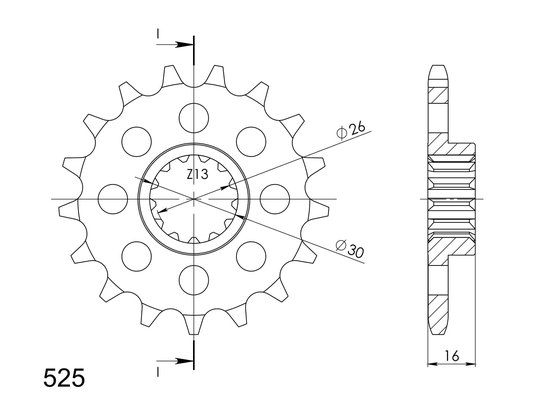 VFR 750 R (1988 - 1992) supersprox / jt front sprocket 313.16 | Supersprox