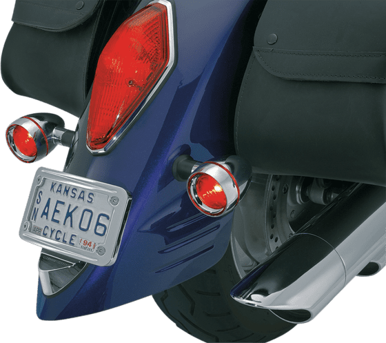 VT 750 DC SHADOW (2004 - 2007) deep dish red lenses with bezels | KURYAKYN