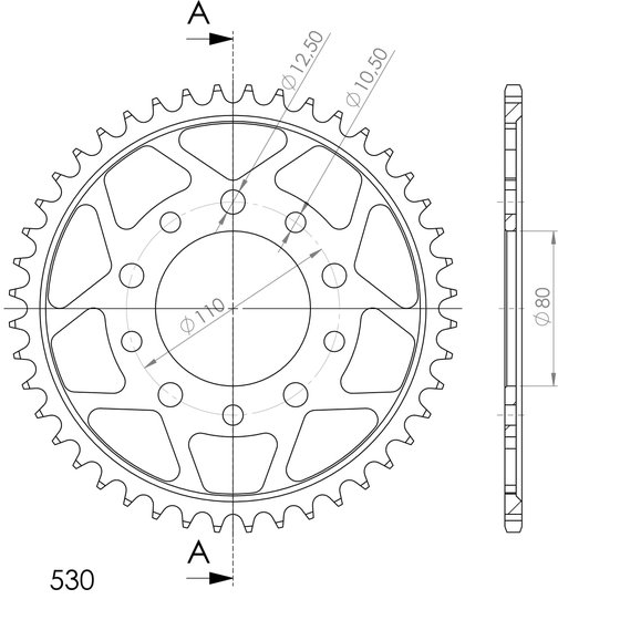 CBR 1000 F (1987 - 1988) supersprox / jt rear sprocket 1334.43 | Supersprox