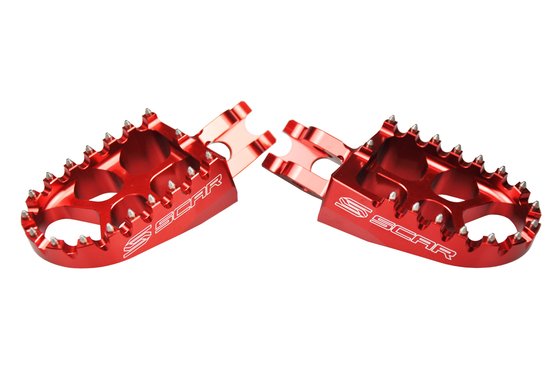 CRF 450 R (2002 - 2022) evo scar footpegs (red) | SCAR