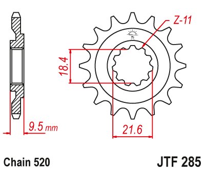 CR 500 (1986 - 1987) steel front sprocket | JT Sprockets