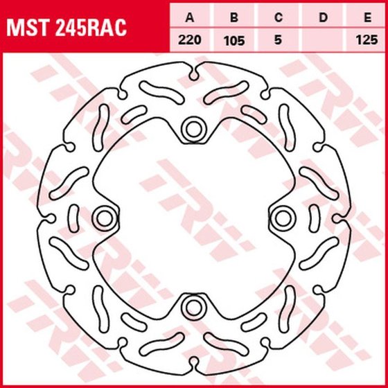 VTR 1000 F SUPERHAWK (1997 - 2007) fixed brake rotor - 220 rac-design | TRW